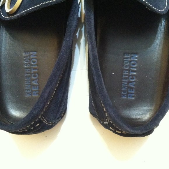 KENNETH COLE MENS PRE-OWNED BLUE LEATHER SUEDE SLIP-ON LOAFERS SIZE: 10M main image 4
